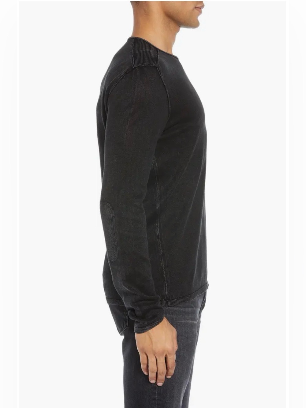 John Varvatos Flawed Walter Long Sleeve Acid Wash Crewneck T-Shirt - Picture 3 of 15